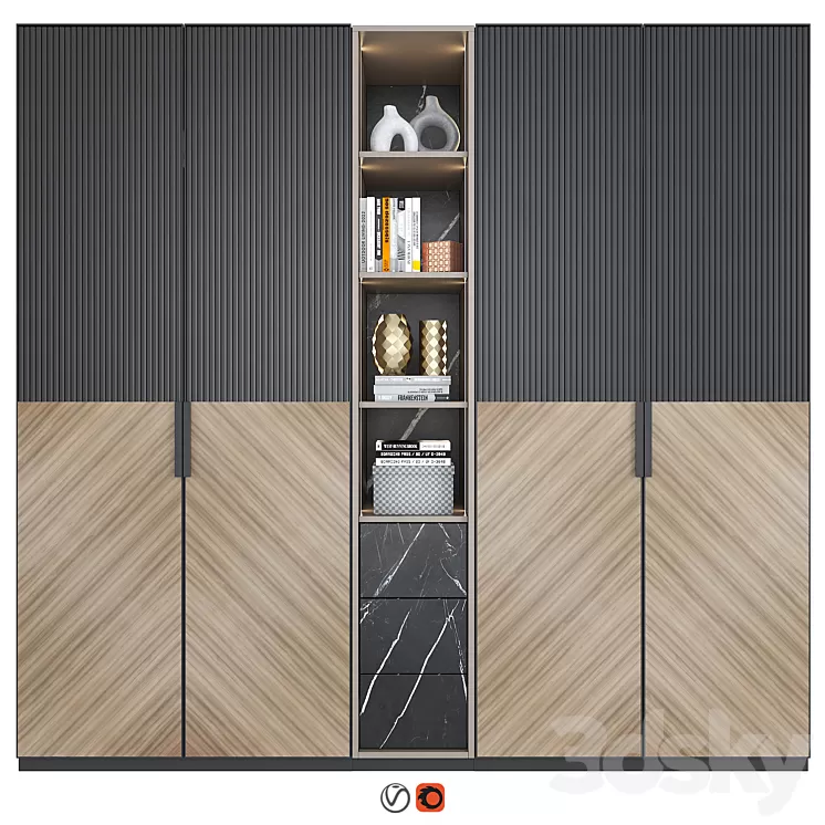 Furniture composition 36 3D Model Free Download