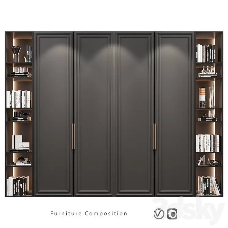 Furniture composition | 369 3D Model Free Download