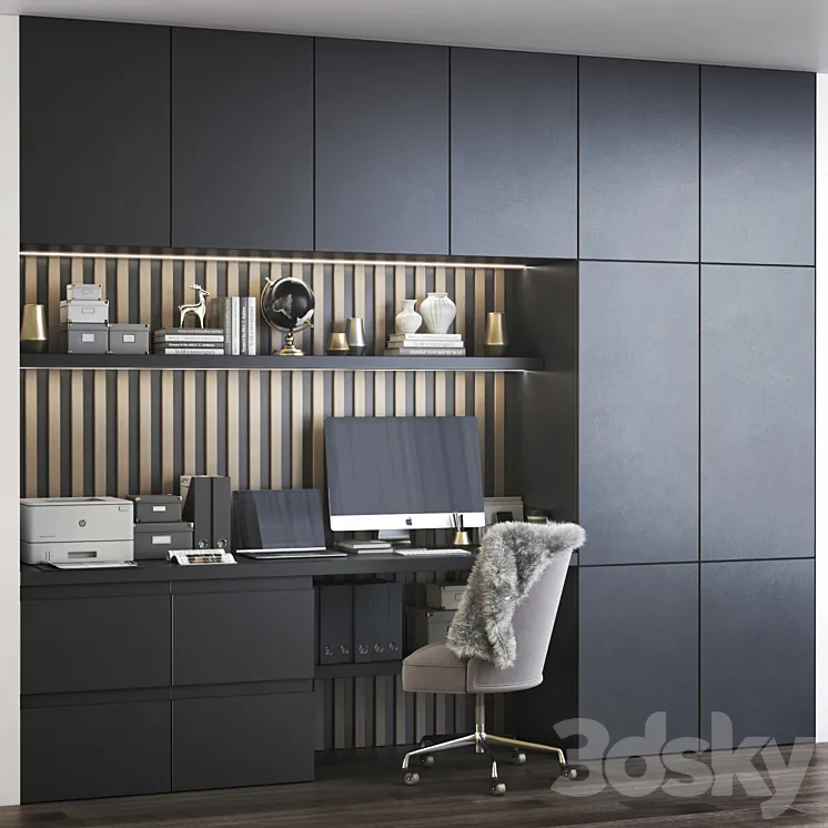 Furniture composition 4 3D Model Free Download