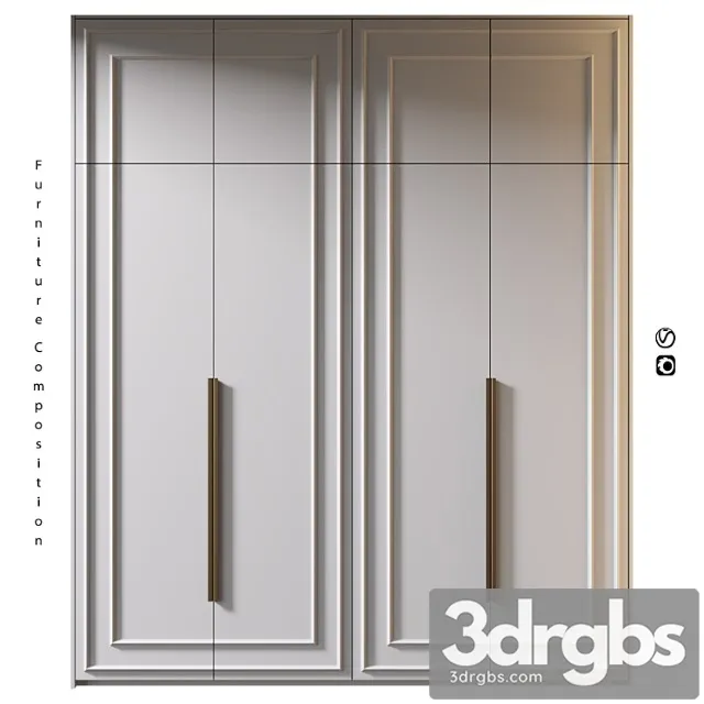 Furniture Composition 452 Shkaf 3D Model Download