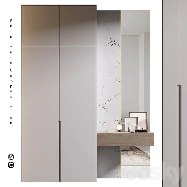 Furniture composition | 468 3D Model Free Download