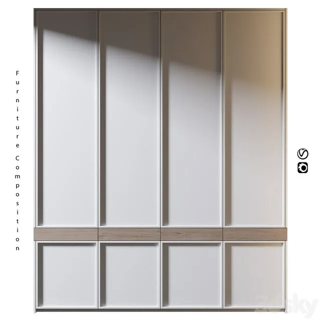 Furniture composition 493 3D Model