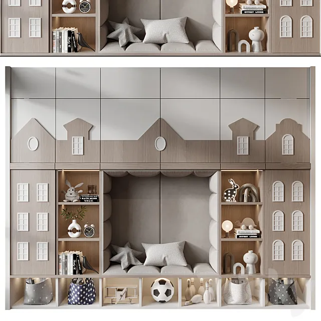 Furniture composition 731 3D Model