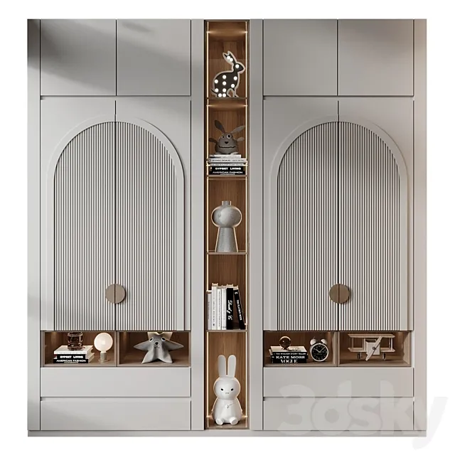 Furniture composition 734 3D Model