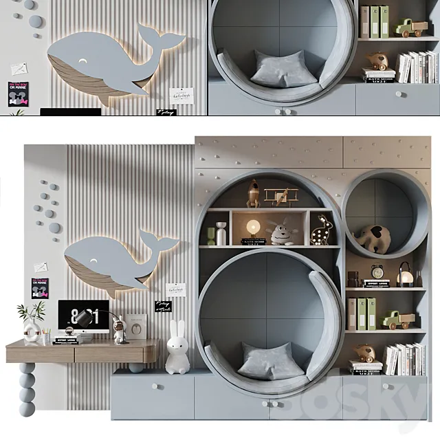 Furniture composition 772 3D Model