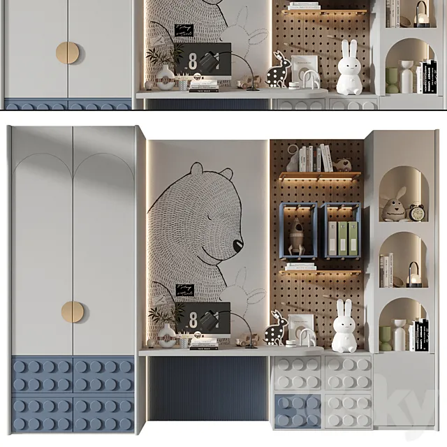 Furniture composition 779 3D Model Furniture composition 779 3D Model