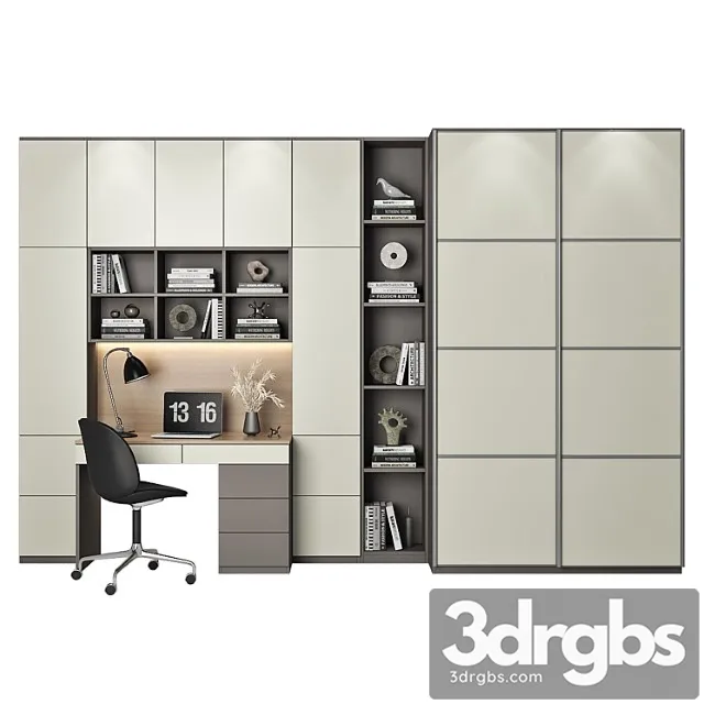 Furniture composition 90 2 3D Model Download