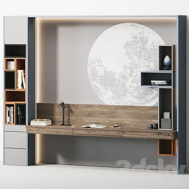 Furniture composition for children’s room 3D Model Furniture composition for children’s room 3D Model