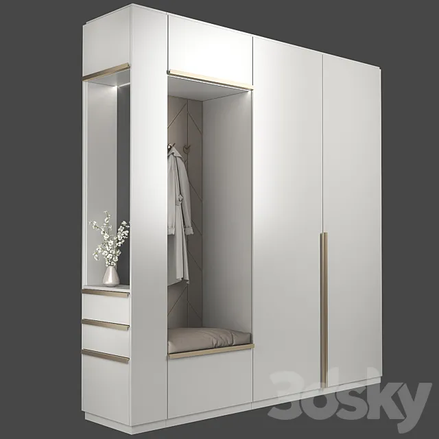 Furniture composition for hallway 58 3D Model