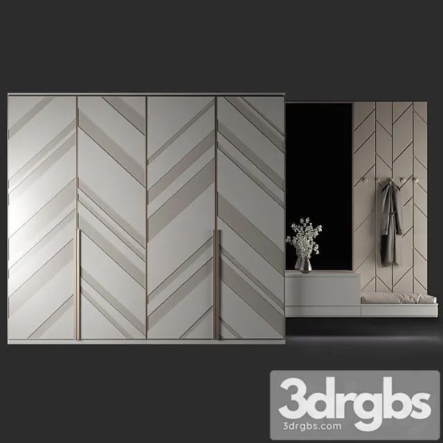 Furniture composition for hallway 62 2 3D Model Download