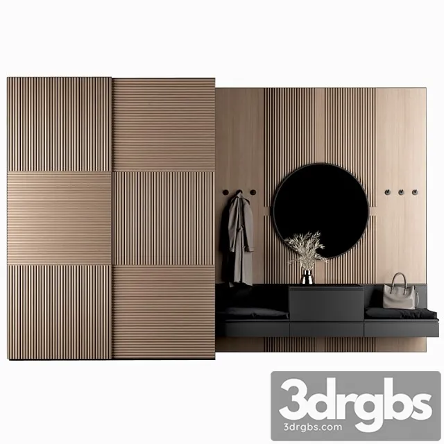 Furniture composition for hallway 63 2 3D Model Download