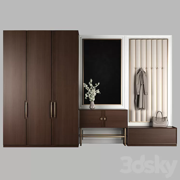 Furniture composition for hallway 65 3D Model
