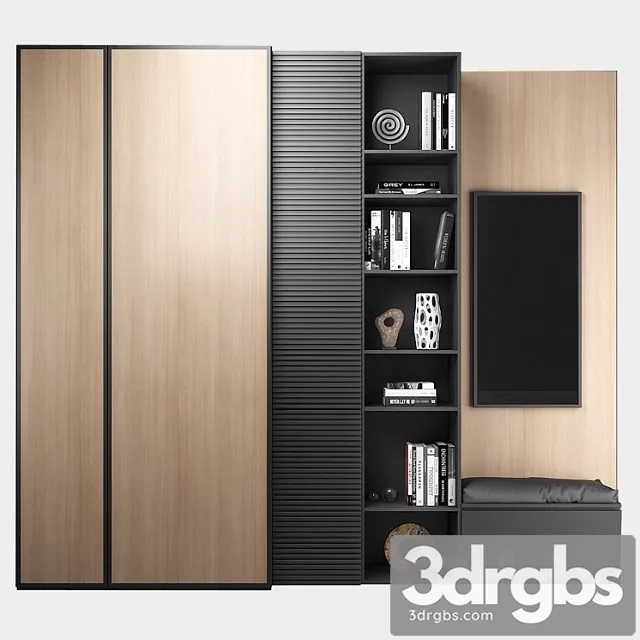 Furniture composition for hallway 68 2 3D Model Download