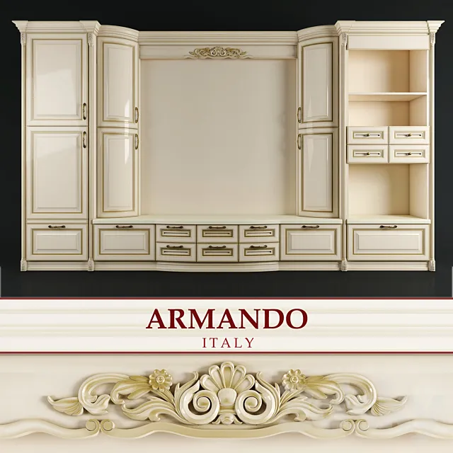 Furniture composition for living room 3D Model Furniture composition for living room 3D Model