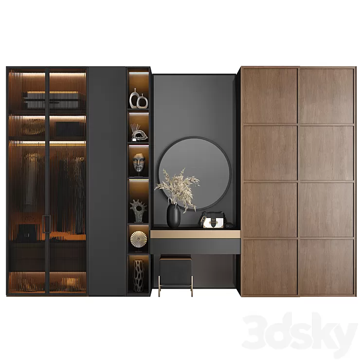 Furniture composition for the hallway 103 3D Model Free Download