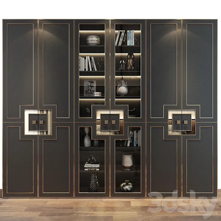 Furniture composition GHS-2356 3D Model Free Download