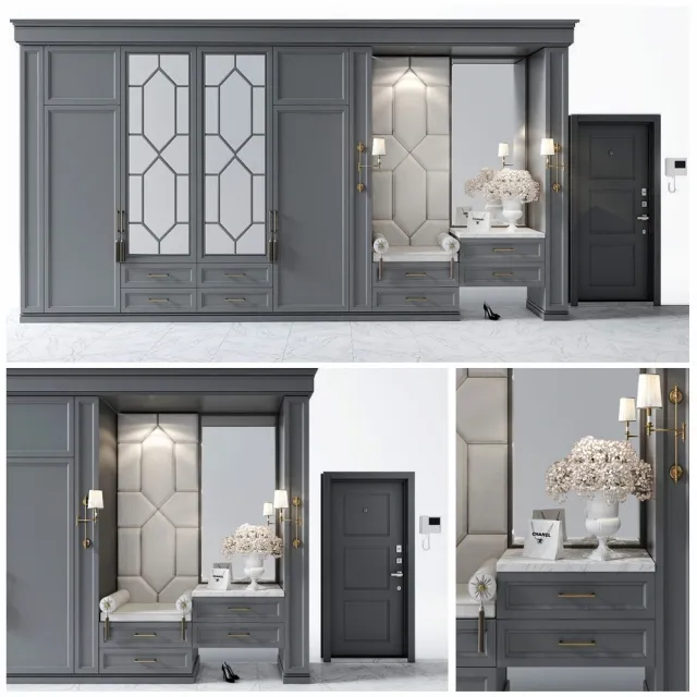 furniture – Composition in the hallway 3D Model