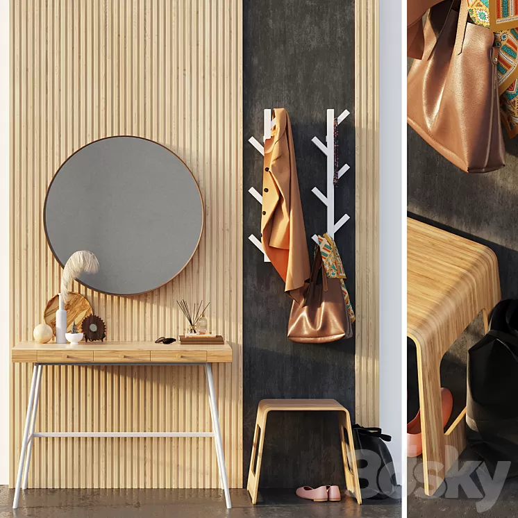 Furniture composition in the hallway. IKEA 3D Model Furniture composition in the hallway. IKEA 3D Model