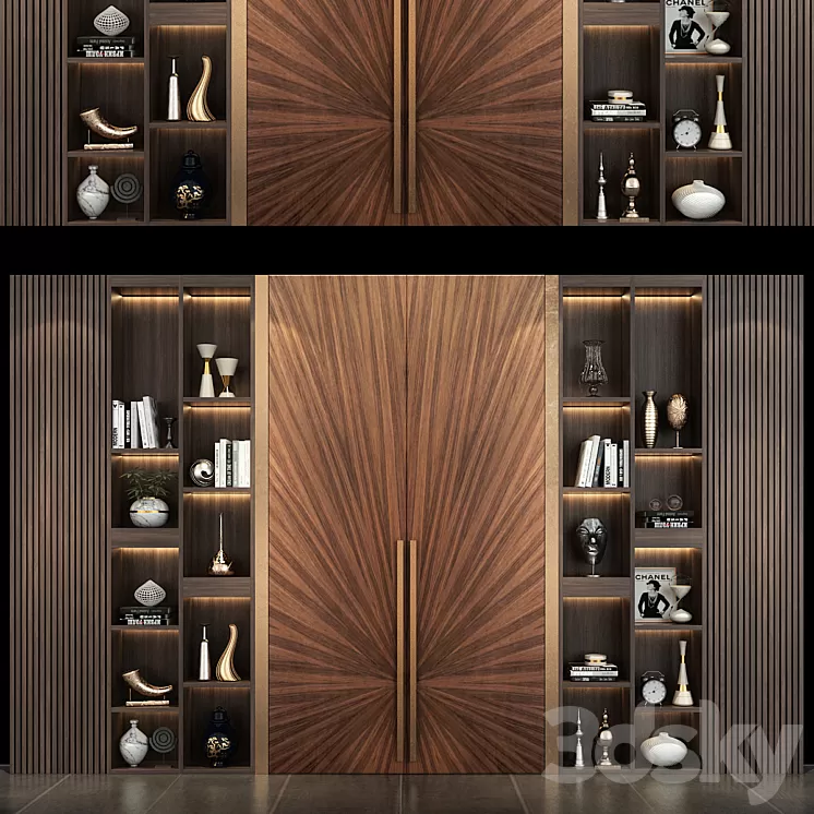 Furniture composition set 284 3D Model