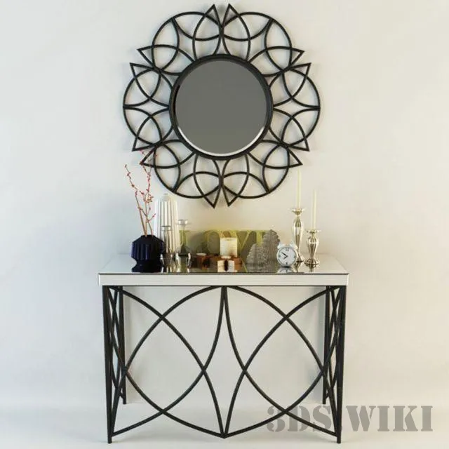 furniture – Console and mirror Keighley 3D Model furniture – Console and mirror Keighley 3D Model