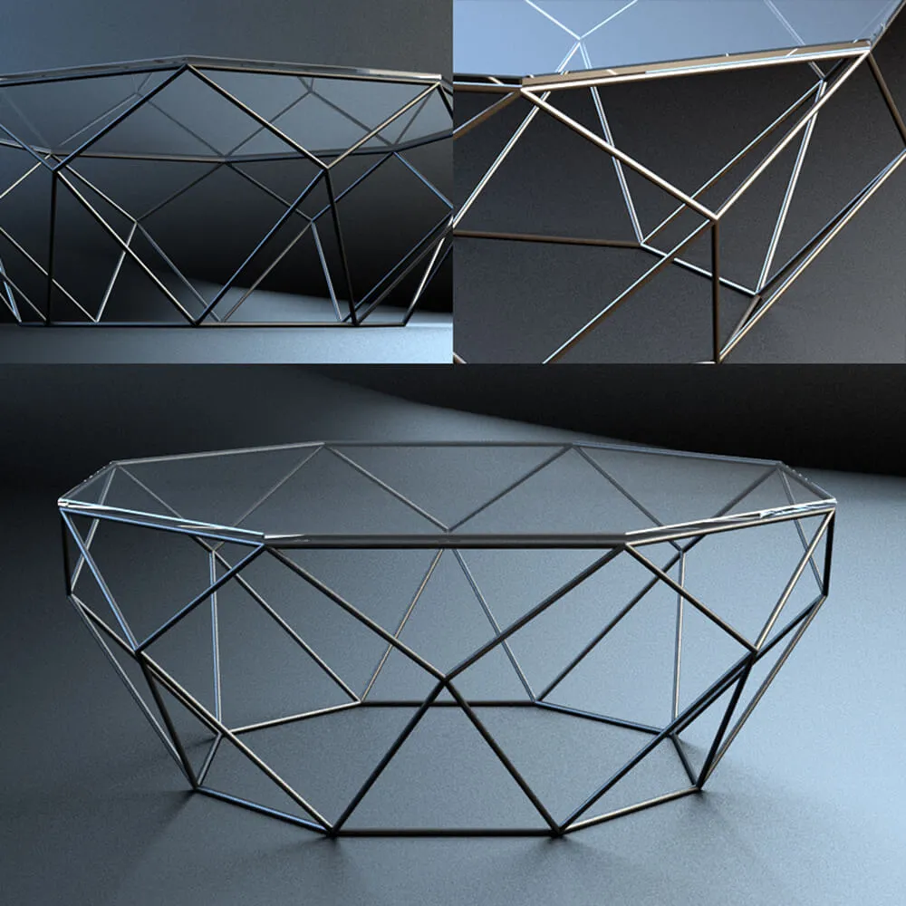 furniture – Contemporary coffee table TAVOLINO OVALE PRECIOUS 3D Model