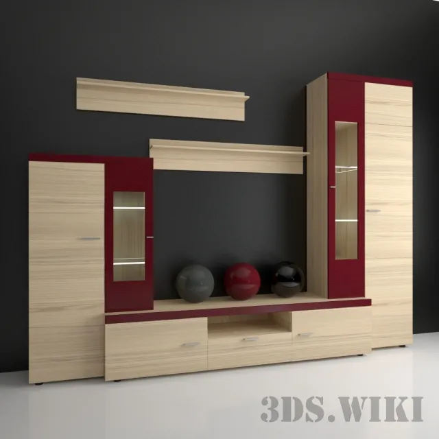 furniture – Contemporary Wardrobe Wall 3D Model furniture – Contemporary Wardrobe Wall 3D Model