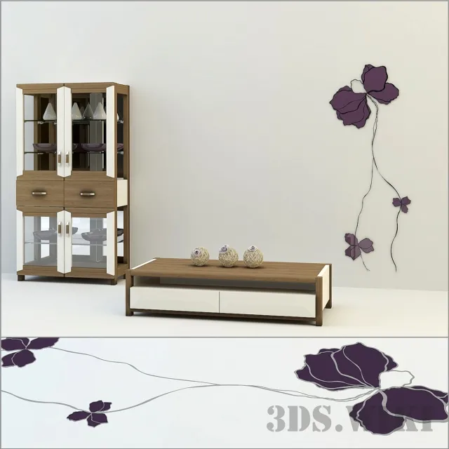 furniture – Contemporary wardrobe with desk 3D Model furniture – Contemporary wardrobe with desk 3D Model