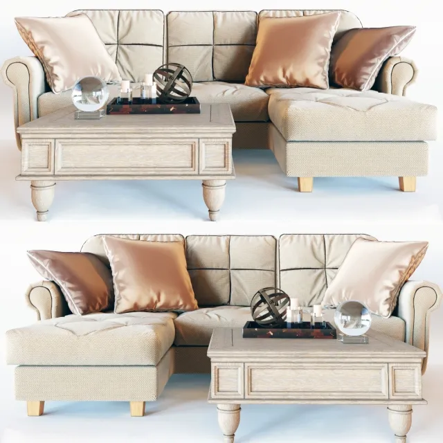 furniture – Corner sofa Velvet 3D Model furniture – Corner sofa Velvet 3D Model