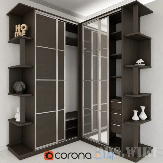 furniture – Corner wardrobe 3D Model furniture – Corner wardrobe 3D Model
