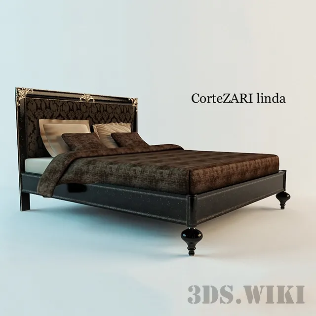 furniture – CorteZARI LINDA bed 3D Model furniture – CorteZARI LINDA bed 3D Model
