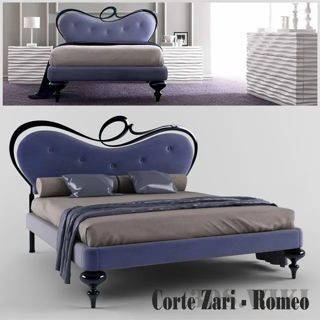 furniture – CorteZARI ROMEO bed 3D Model furniture – CorteZARI ROMEO bed 3D Model
