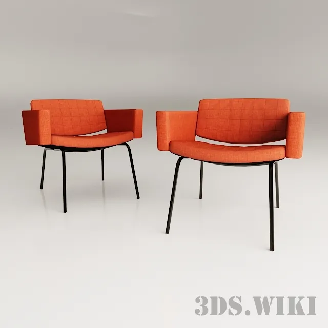 furniture – Council armchairs by Pierre Guariche – 1960s 3D Model