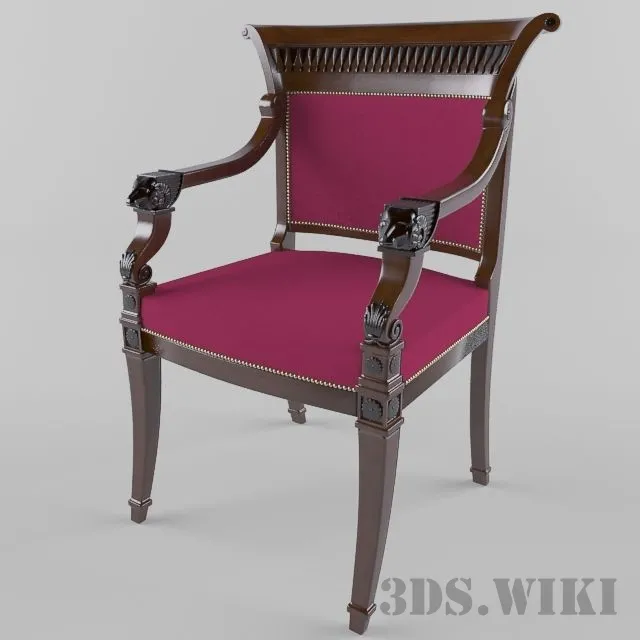 furniture – Council chair with armrest 3D Model