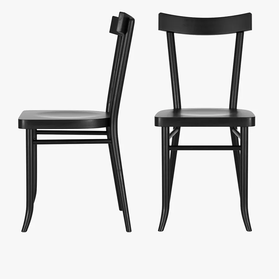 furniture – Crate and  Barrel – Coal Wood Dining Chair 3D Model