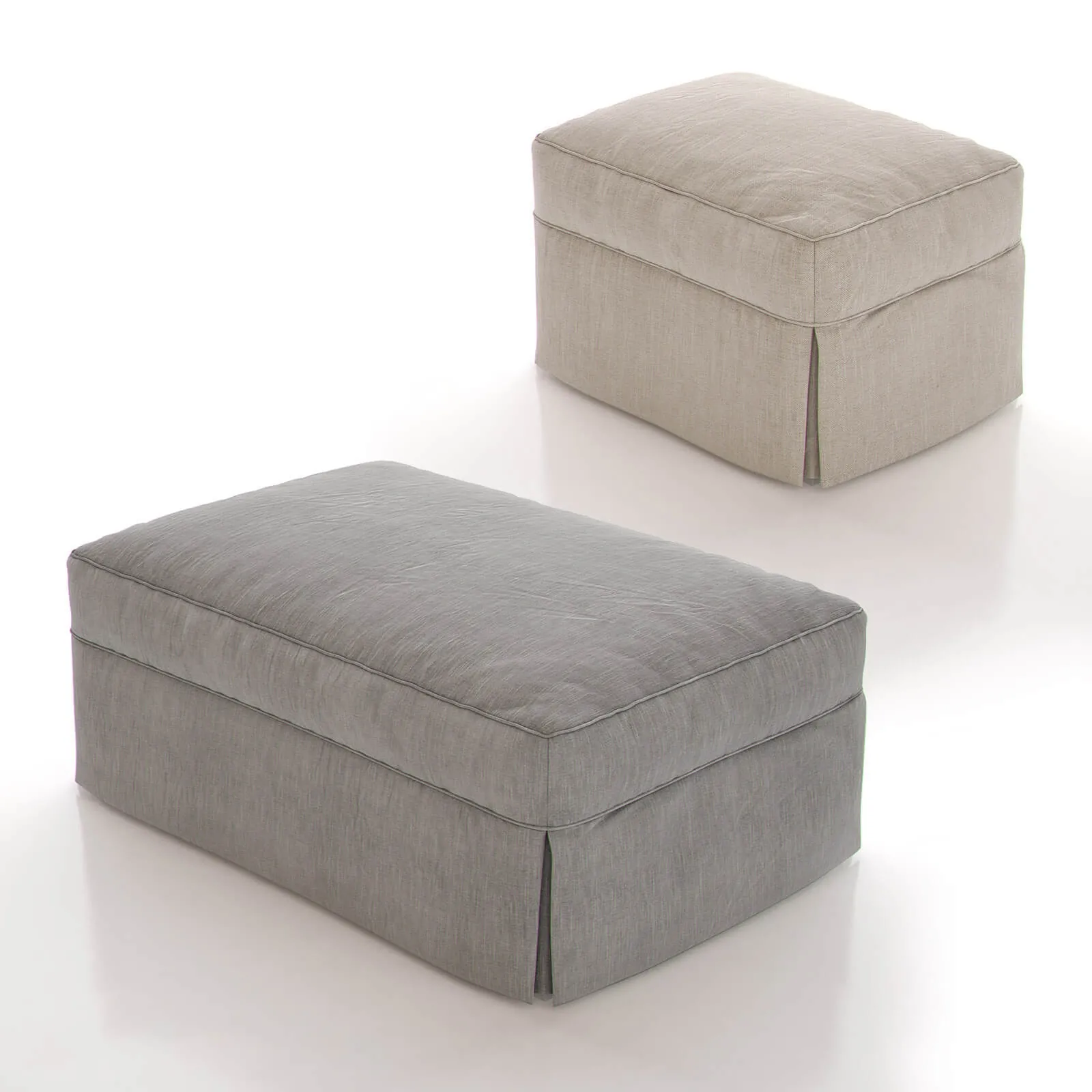 furniture – Crate and barrel Willow Ottoman 3D Model