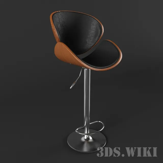 furniture – Crocus walnut bar stool 3D Model furniture – Crocus walnut bar stool 3D Model