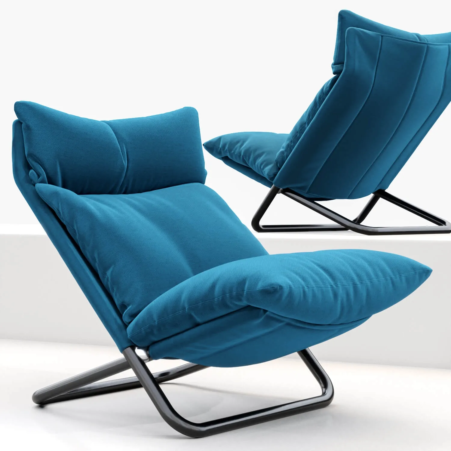 furniture – Cross high armchair by Arflex fabric 3D Model