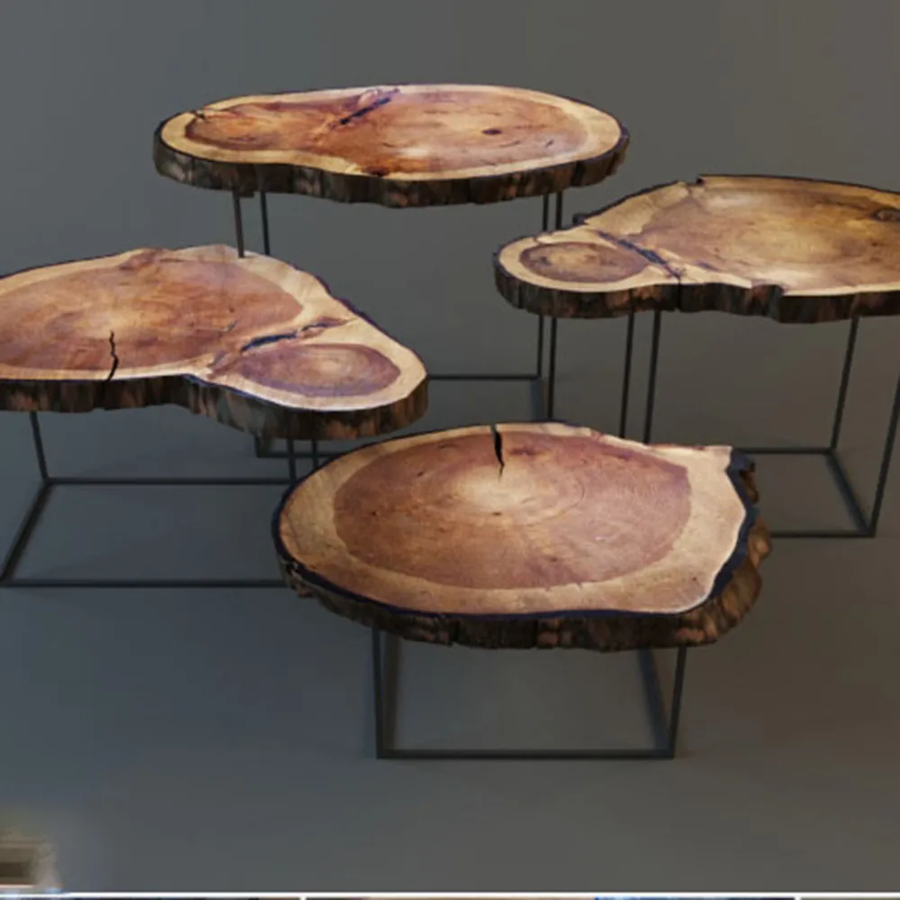 furniture – Cut table and chairs 3D Model