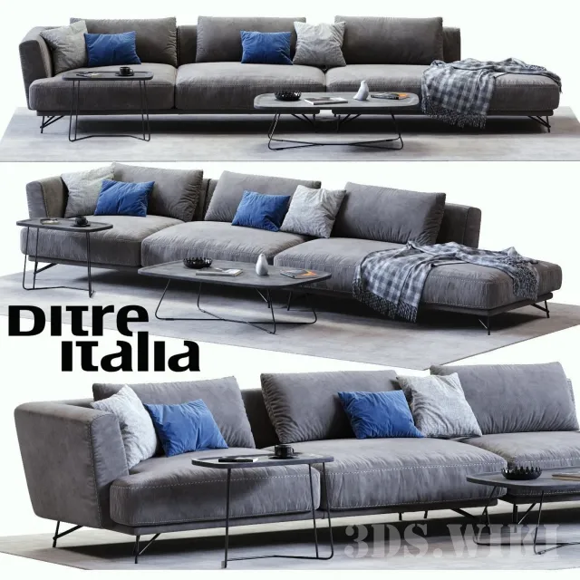 furniture – Диван Ditre Italia Lennox стол Verve 3D Model