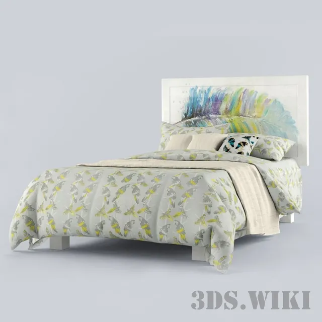 furniture – Дизайнерская кровать в современном стиле 3D Model