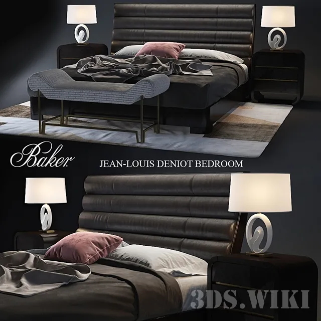 furniture – Кровать Baker TASHMARINE BED (King) 3D Model