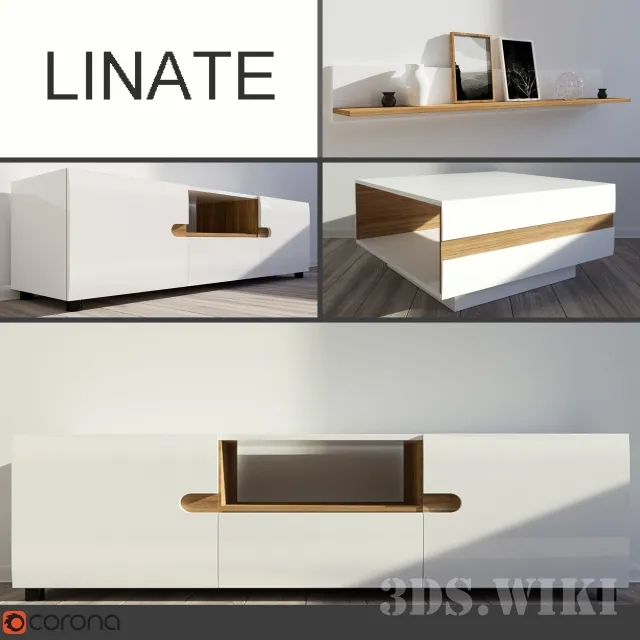furniture – Полка тумба и комод Линате 3D Model