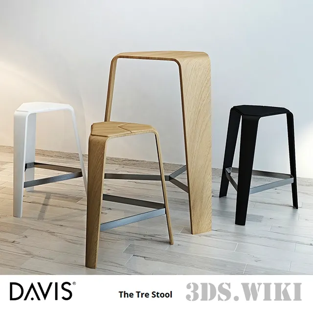 furniture – Davis bar table and chairs 3D Model