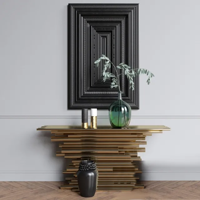furniture – Decor set with console table 3D Model