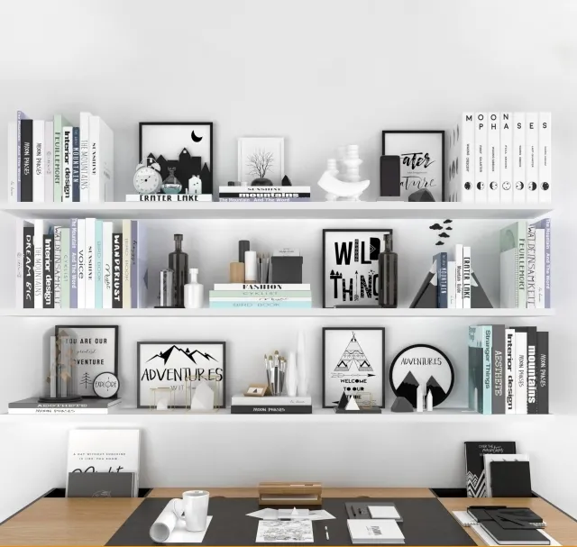 furniture – Decor shelf set 3D Model