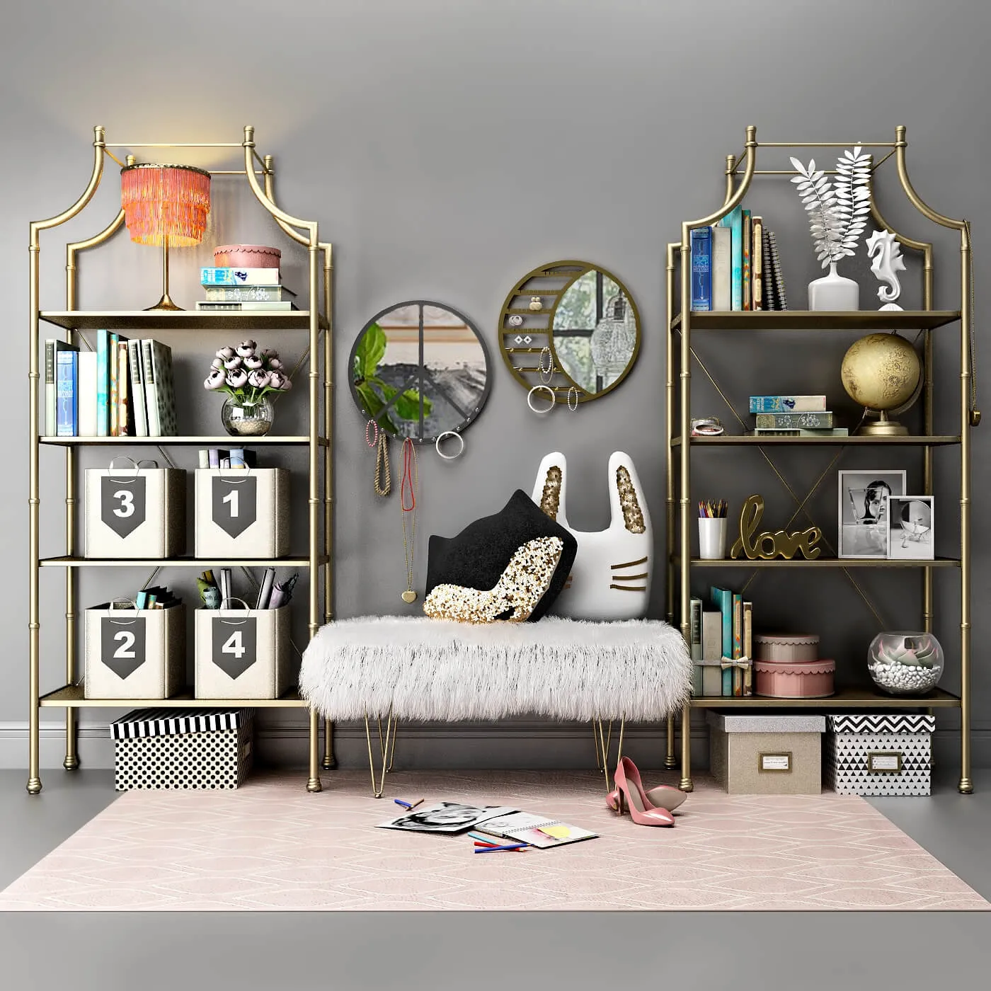 furniture – Decorative Set 022 3D Model furniture – Decorative Set 022 3D Model