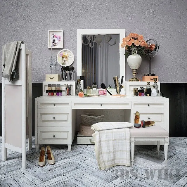 furniture – Decorative set dresser 3D Model furniture – Decorative set dresser 3D Model