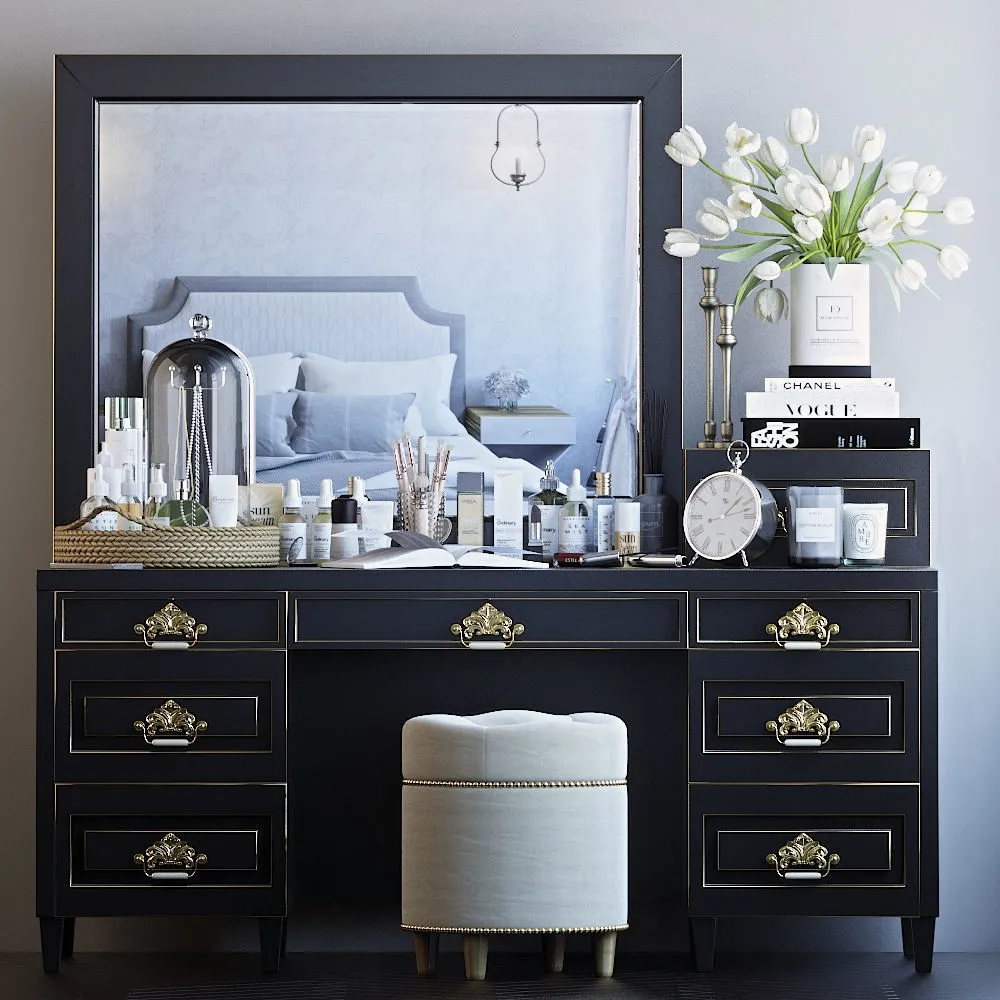 furniture – Decorative set for dressing table 7 3D Model furniture – Decorative set for dressing table 7 3D Model