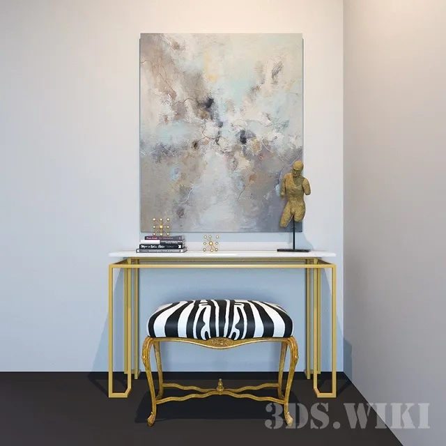 furniture – Decorative set for interiors 3D Model furniture – Decorative set for interiors 3D Model