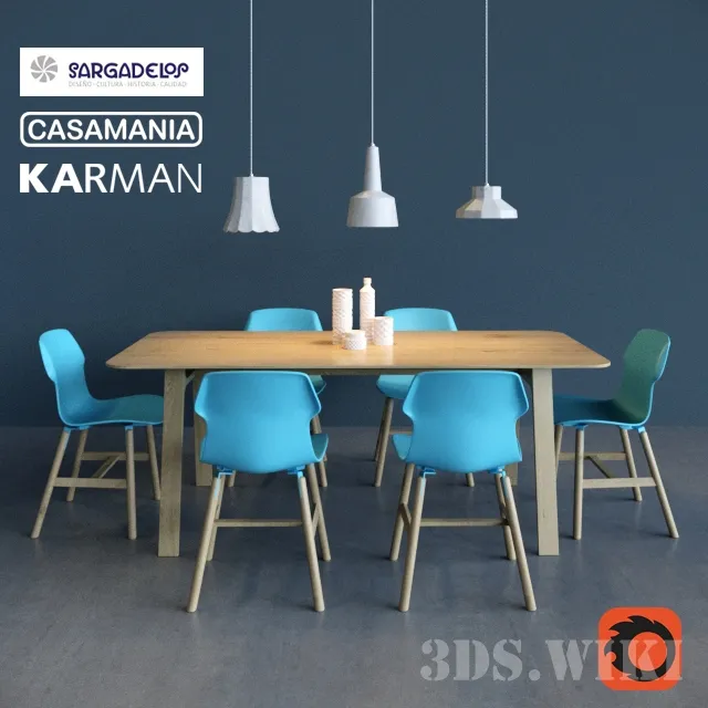 furniture – Decorative set – Table and chair by Casamania 3D Model furniture – Decorative set – Table and chair by Casamania 3D Model